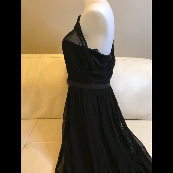 NEW Monique Lhuillier Gorgeous Black Maxi Gown size 14 - Picture 3 of 14